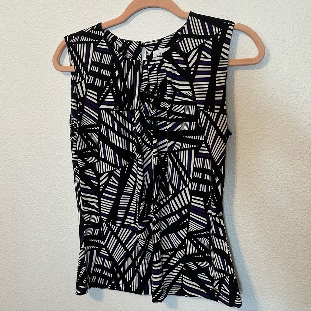 Calvin Klein Abstract Sleeveless Blouse